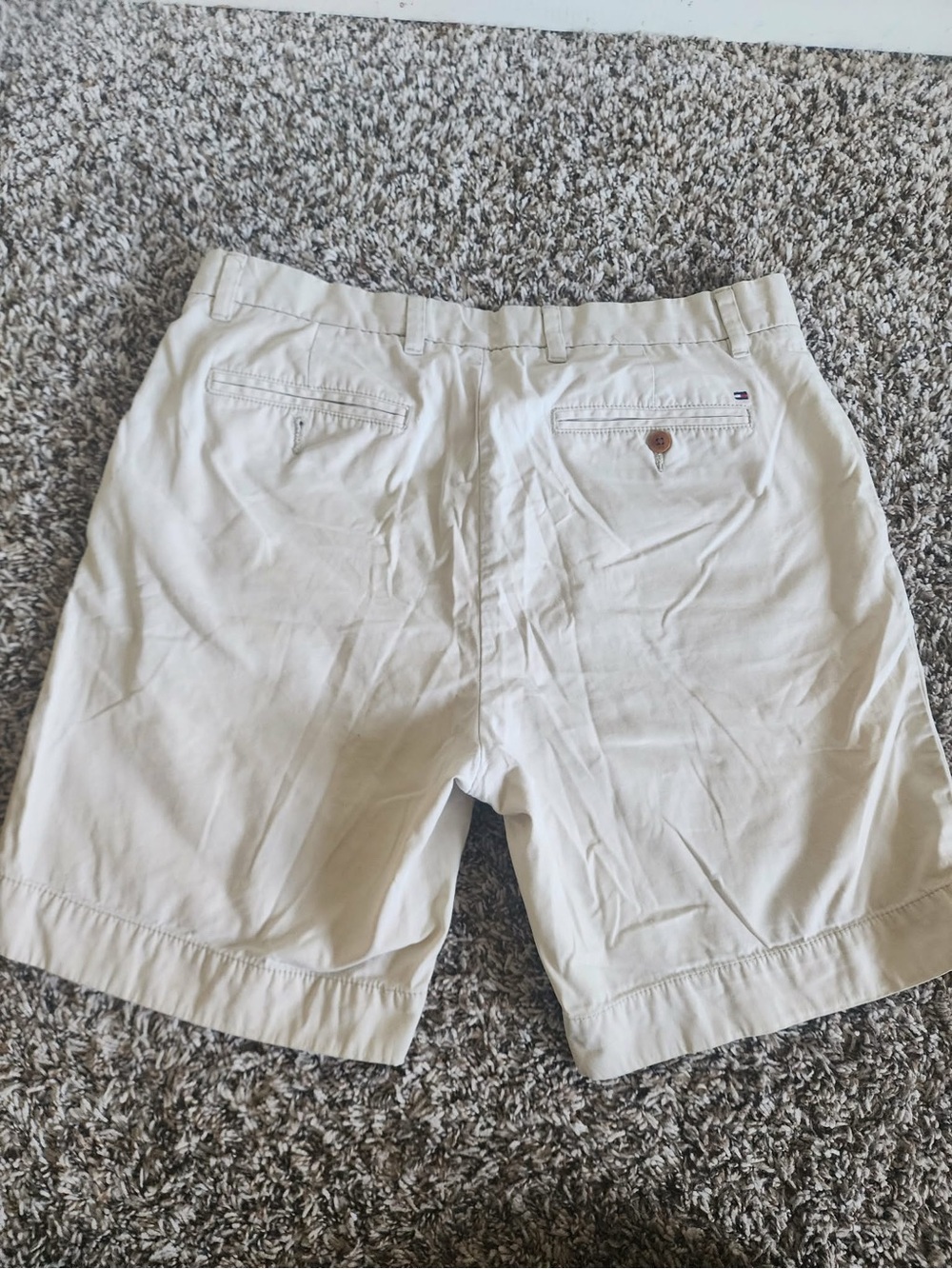 Tommy Hilfiger Men's Khaki Flat Front Chino Shorts